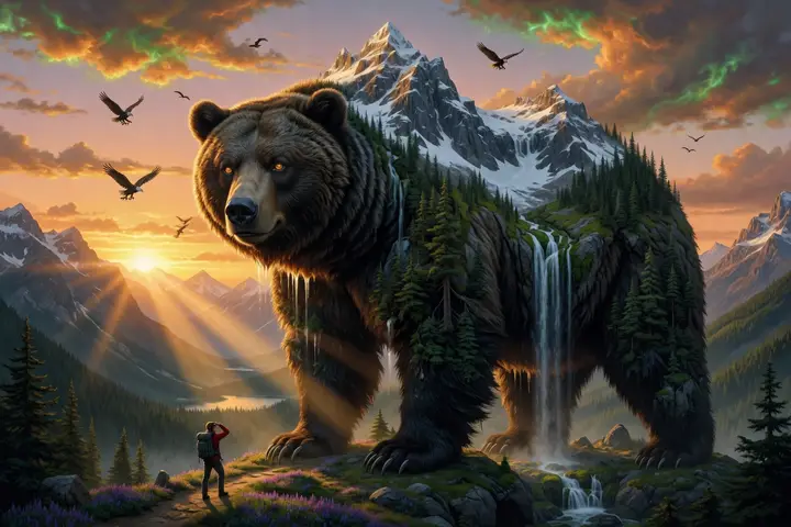 The bear who carries the mountain