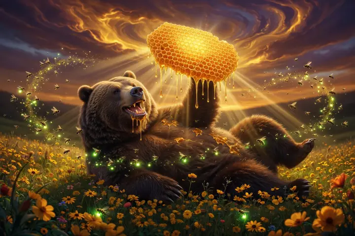 The bear of the honey sun