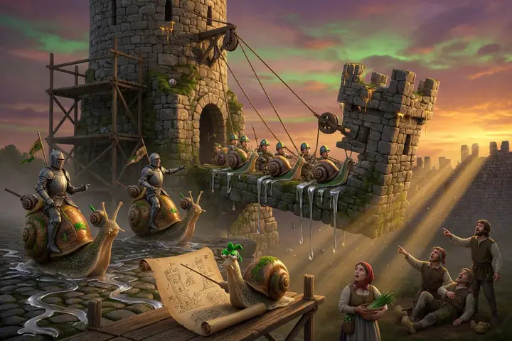 The snails invent the elevator