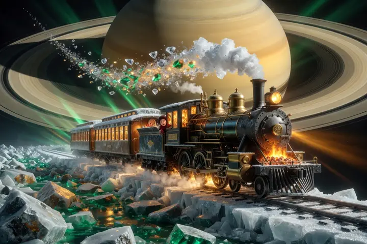 The train that runs on the rings of Saturn