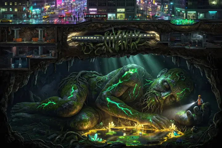 The giant asleep under the city