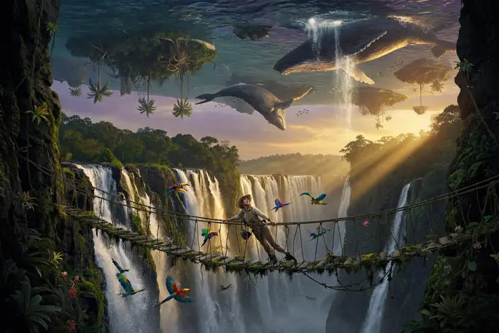 The waterfall that falls upward