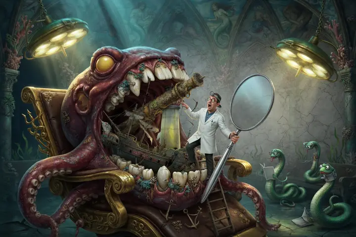 The kraken at the dentist