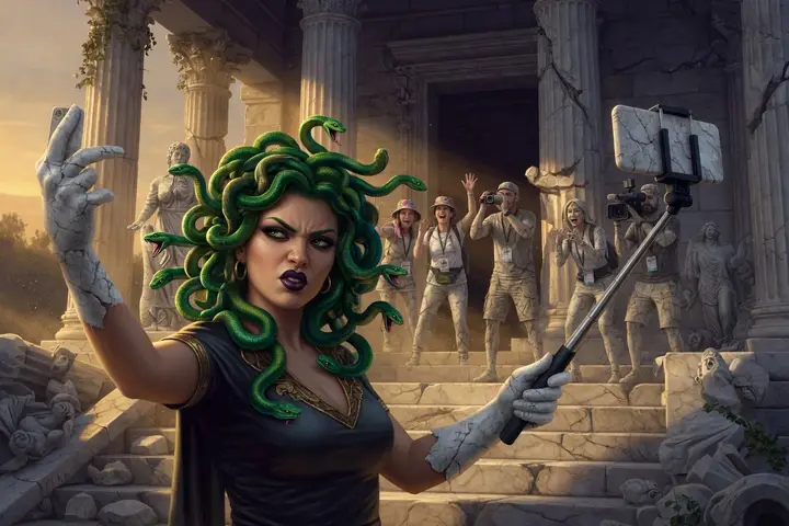 Medusa takes a selfie