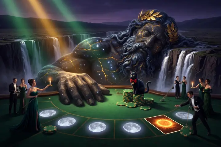 The god asleep at the poker table