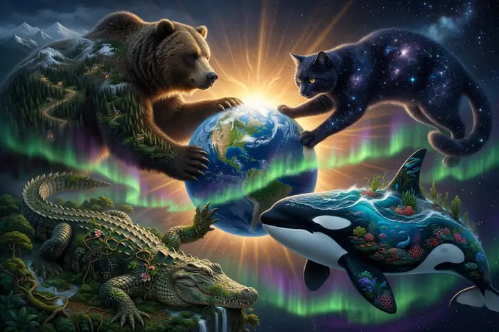 The four guardians of the world