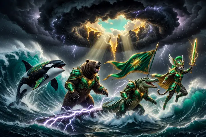 The four ride into the storm