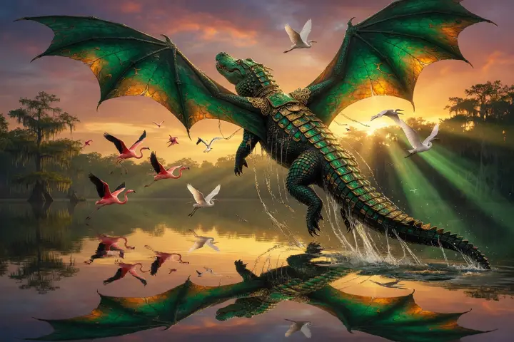 The emerald dragon-gator