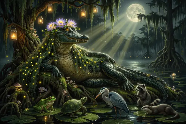 The alligator queen of the bayou