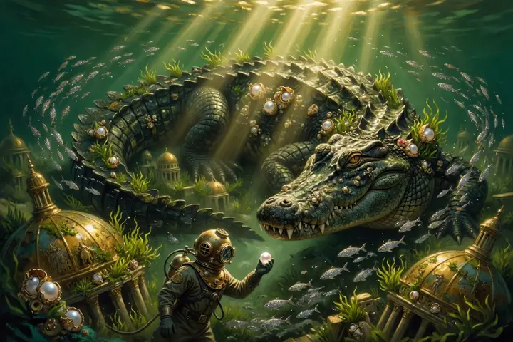 The alligator who guards the sunken city