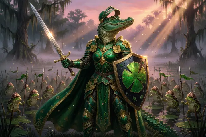 The alligator knight