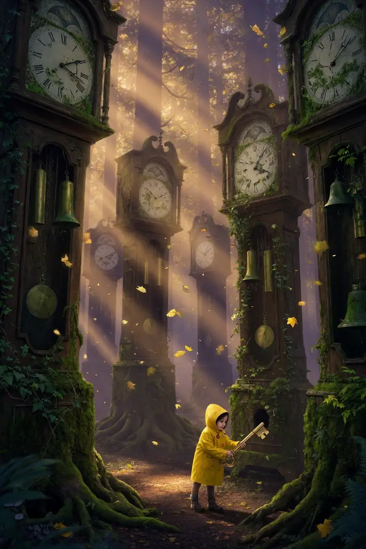 The grandfather clock forest