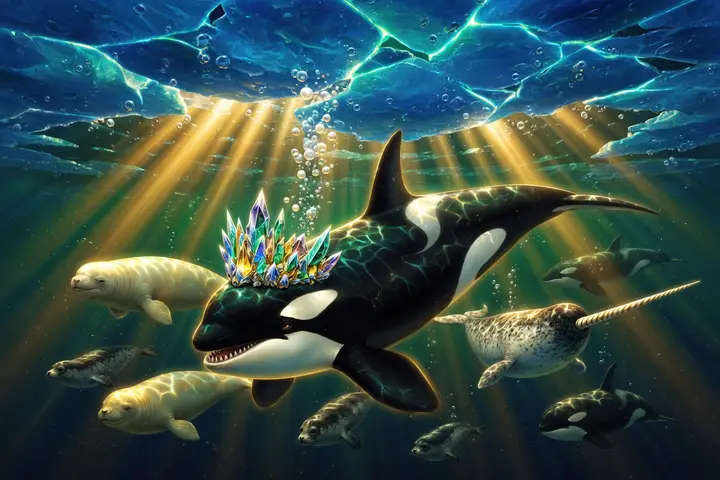 The orca queen under the ice