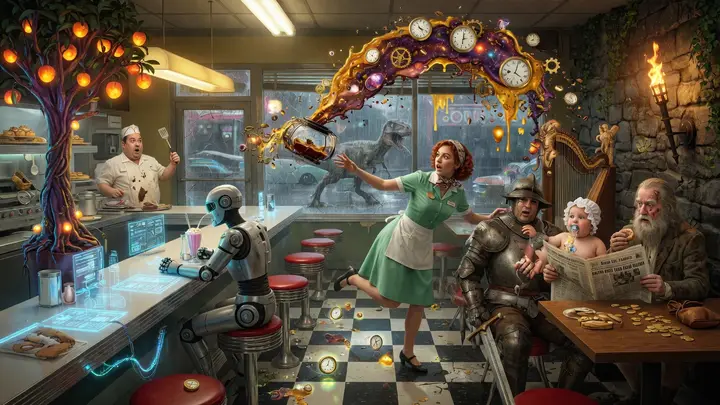 The waitress who spilled time